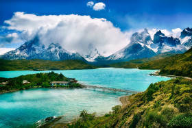 Tapeta Chile i piękny widok na góry
